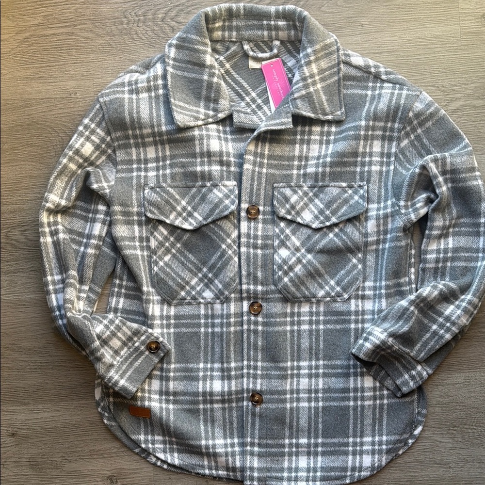 Simply Southern Plaid Fleece Shacket